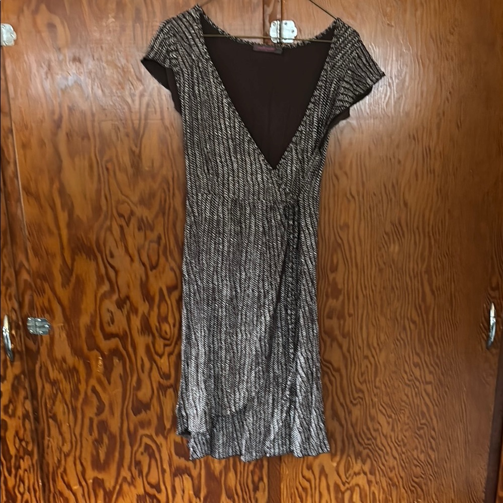 Brown Asymmetrical Dress